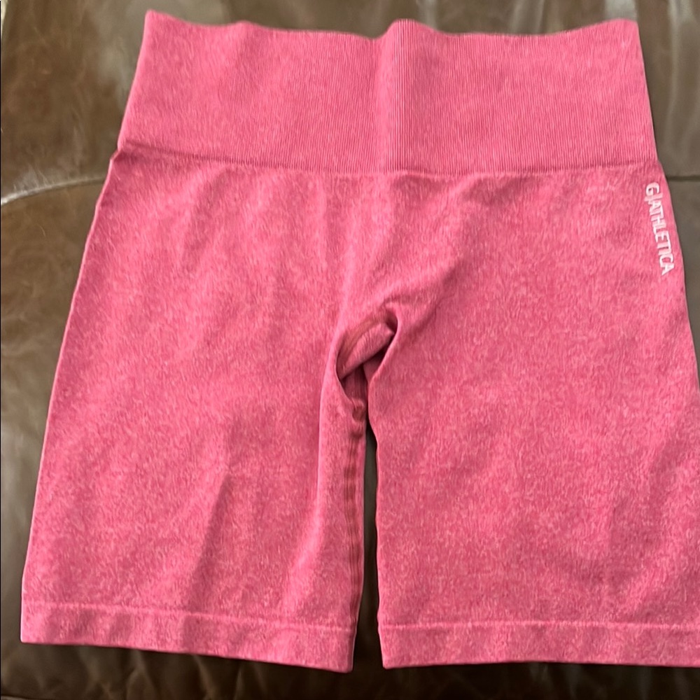 G Athletica - Pink High-Rise Seamless Bike Shorts